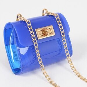 Candy Clutches Bag Mini w/ chain - Blue